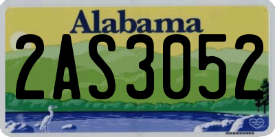 AL license plate 2AS3052