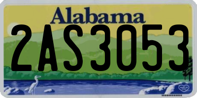 AL license plate 2AS3053