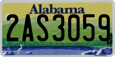AL license plate 2AS3059