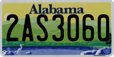 AL license plate 2AS3060
