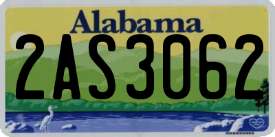 AL license plate 2AS3062