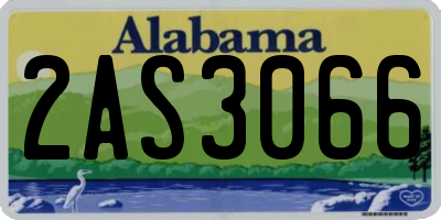 AL license plate 2AS3066