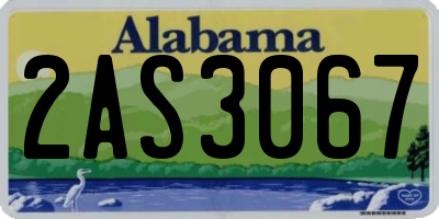 AL license plate 2AS3067
