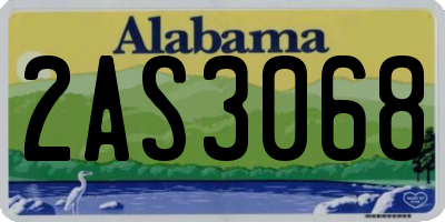 AL license plate 2AS3068