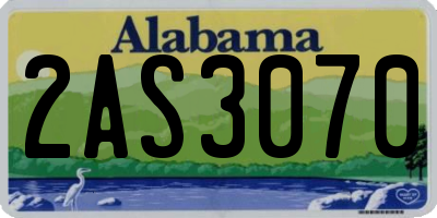 AL license plate 2AS3070