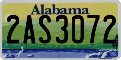 AL license plate 2AS3072