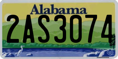 AL license plate 2AS3074
