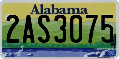 AL license plate 2AS3075