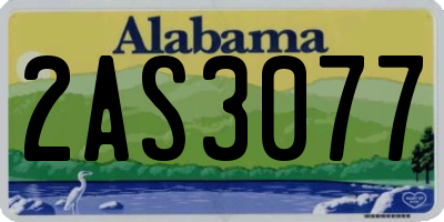 AL license plate 2AS3077