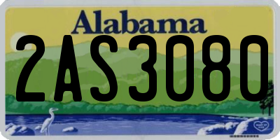AL license plate 2AS3080