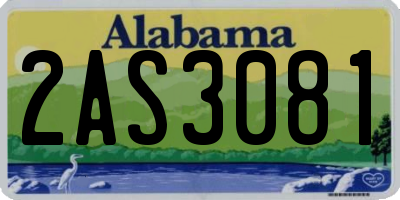 AL license plate 2AS3081