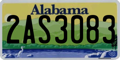 AL license plate 2AS3083