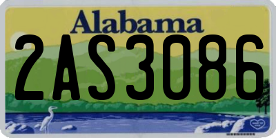 AL license plate 2AS3086