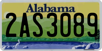 AL license plate 2AS3089