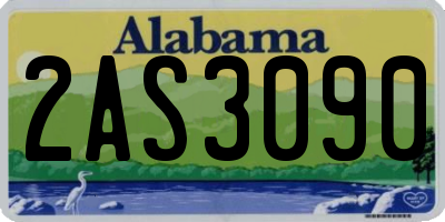 AL license plate 2AS3090