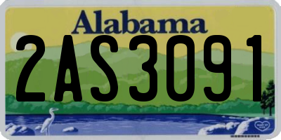 AL license plate 2AS3091