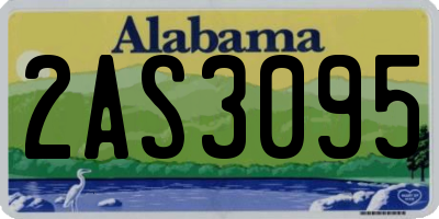 AL license plate 2AS3095