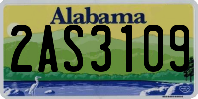AL license plate 2AS3109