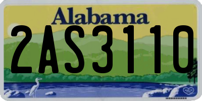 AL license plate 2AS3110