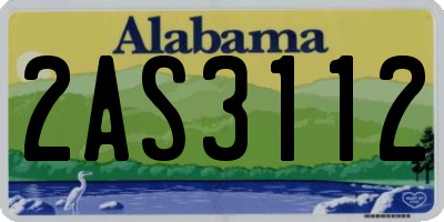 AL license plate 2AS3112