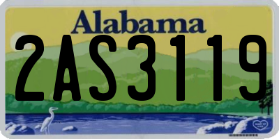 AL license plate 2AS3119