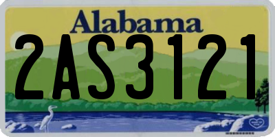 AL license plate 2AS3121