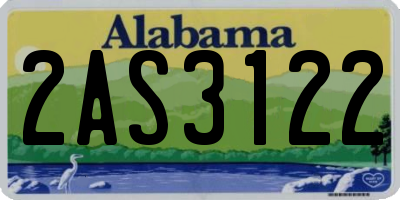 AL license plate 2AS3122