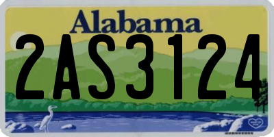 AL license plate 2AS3124