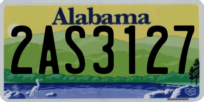 AL license plate 2AS3127