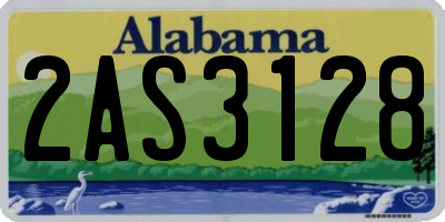 AL license plate 2AS3128