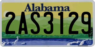 AL license plate 2AS3129