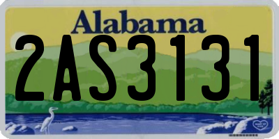 AL license plate 2AS3131