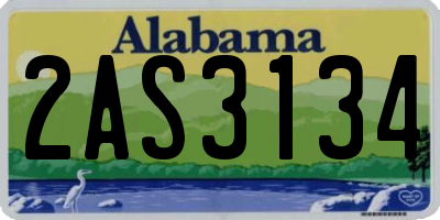 AL license plate 2AS3134