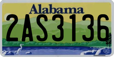 AL license plate 2AS3136
