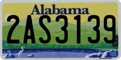AL license plate 2AS3139