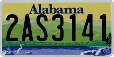 AL license plate 2AS3141