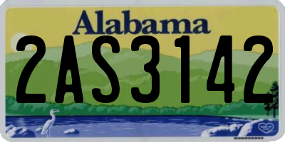AL license plate 2AS3142