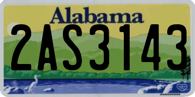 AL license plate 2AS3143