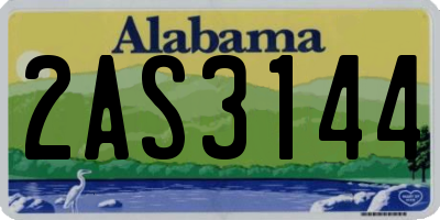 AL license plate 2AS3144