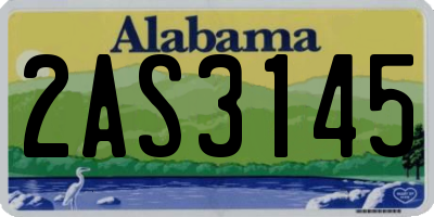 AL license plate 2AS3145