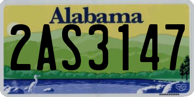 AL license plate 2AS3147