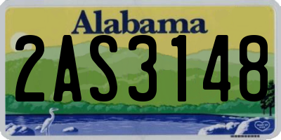 AL license plate 2AS3148