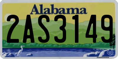 AL license plate 2AS3149