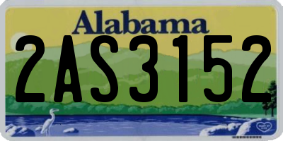 AL license plate 2AS3152