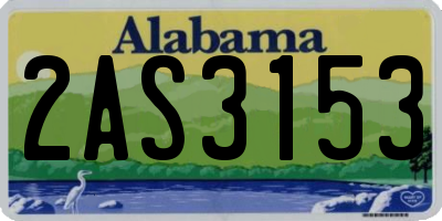 AL license plate 2AS3153