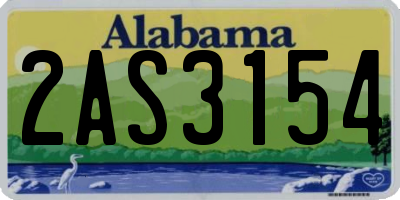 AL license plate 2AS3154