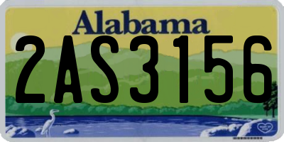 AL license plate 2AS3156
