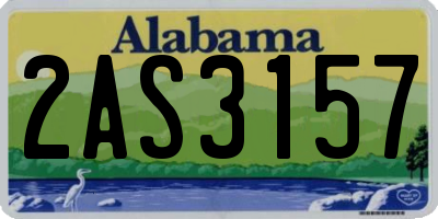 AL license plate 2AS3157