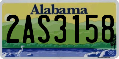 AL license plate 2AS3158