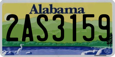 AL license plate 2AS3159